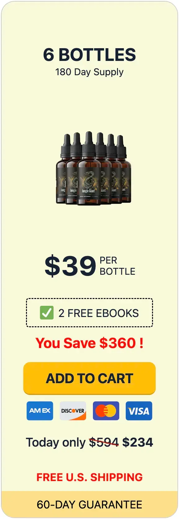 Jungle Giant Pro 6 bottle pricing